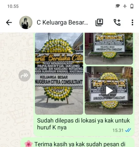 Pengiriman Papan Bunga Duka Gereja Immanuel Jakarta